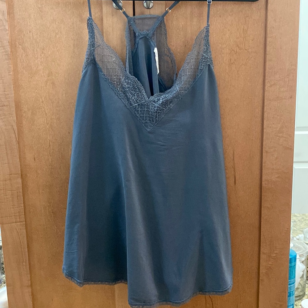 Blue lacy cami